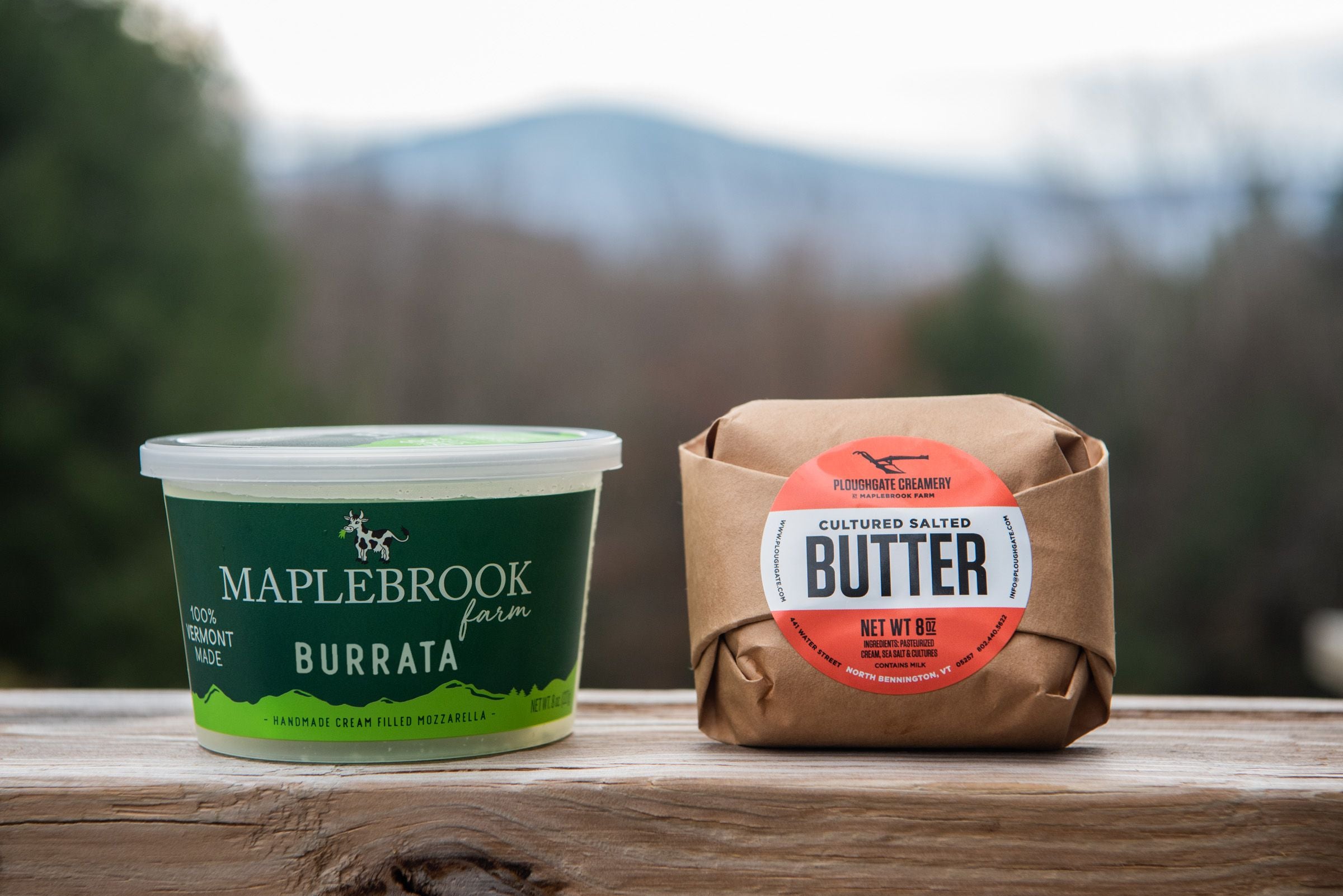 Maplebrook burrata with Ploughgate butter